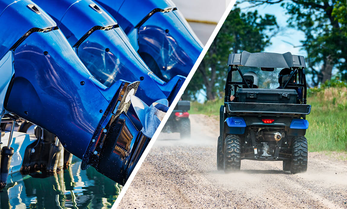 marine engines out of the water